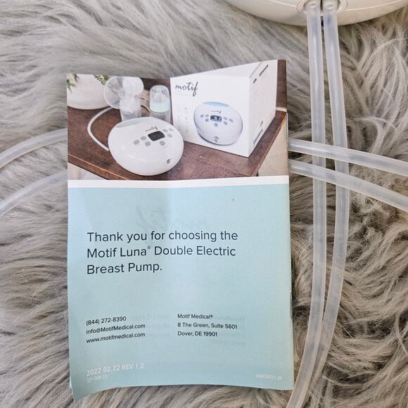 Motif Luna Double Electric Breast Pump Set 24mm 28mm Flange Manual Power Adapter - Picture 4 of 6